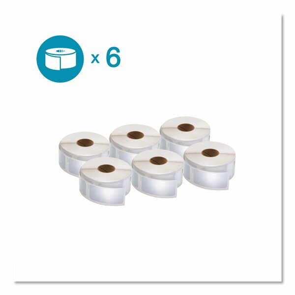 Dymo LW Multipurpose Labels, 1 x 2.13, White, 500/Roll, PK6 2050764